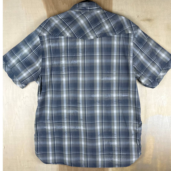 Quiksilver Shirt Mens XL Extra Large Button Plaid‎ Aloha Camp Western - Picture 2 of 14